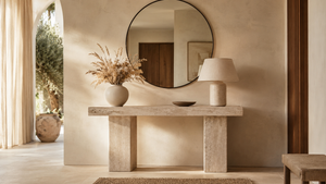 Console en travertin : 5 idées pour styliser son entrée