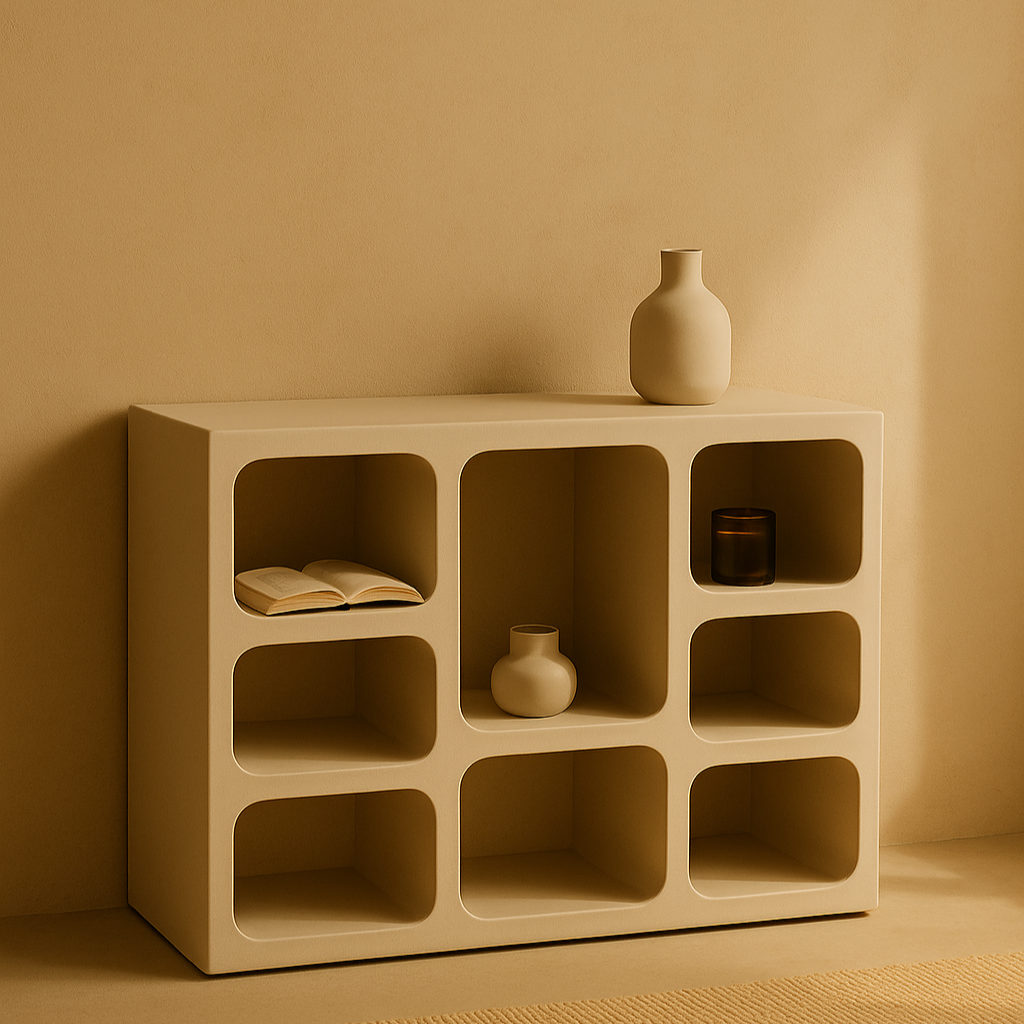 Bergame - Console en bois et béton ciré