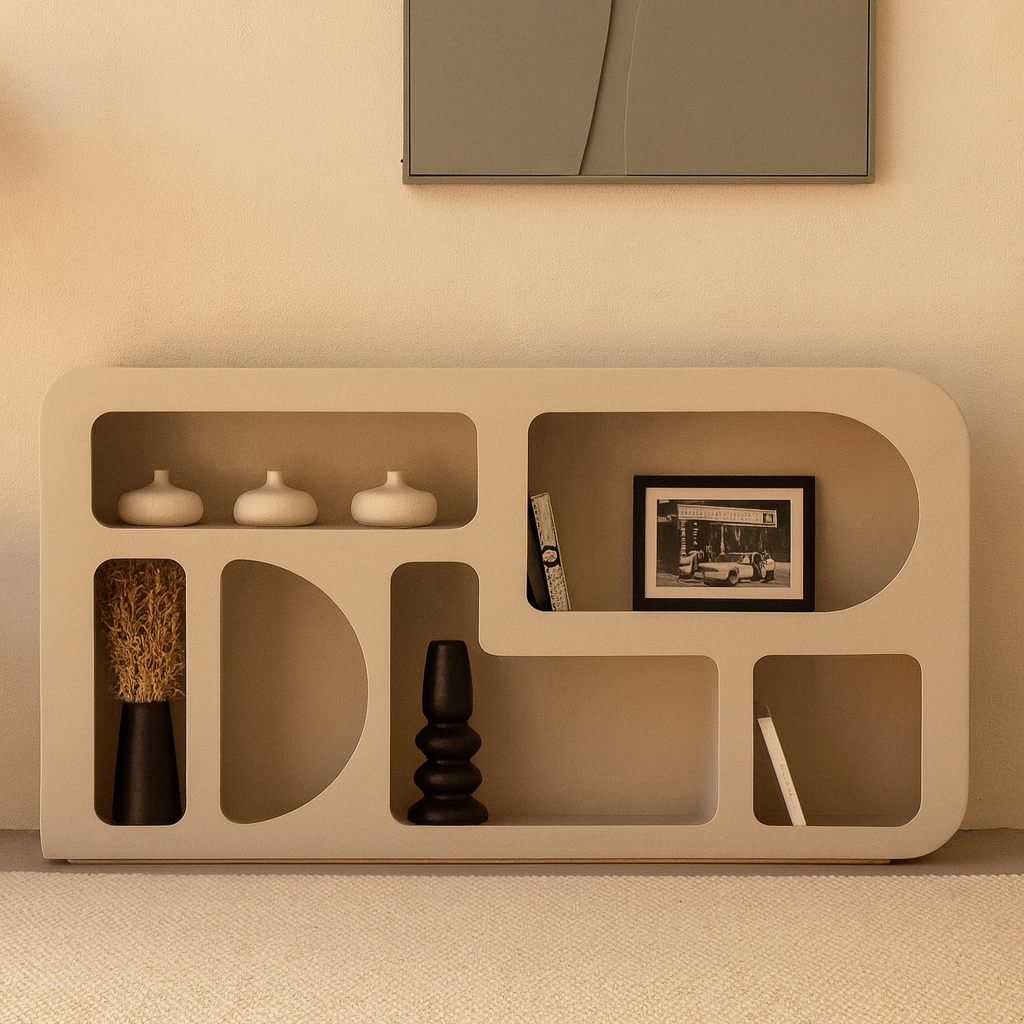 Carmela - Console en bois et béton ciré