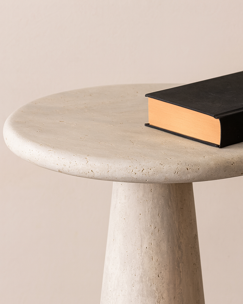 Solara - Table d’appoint en travertin