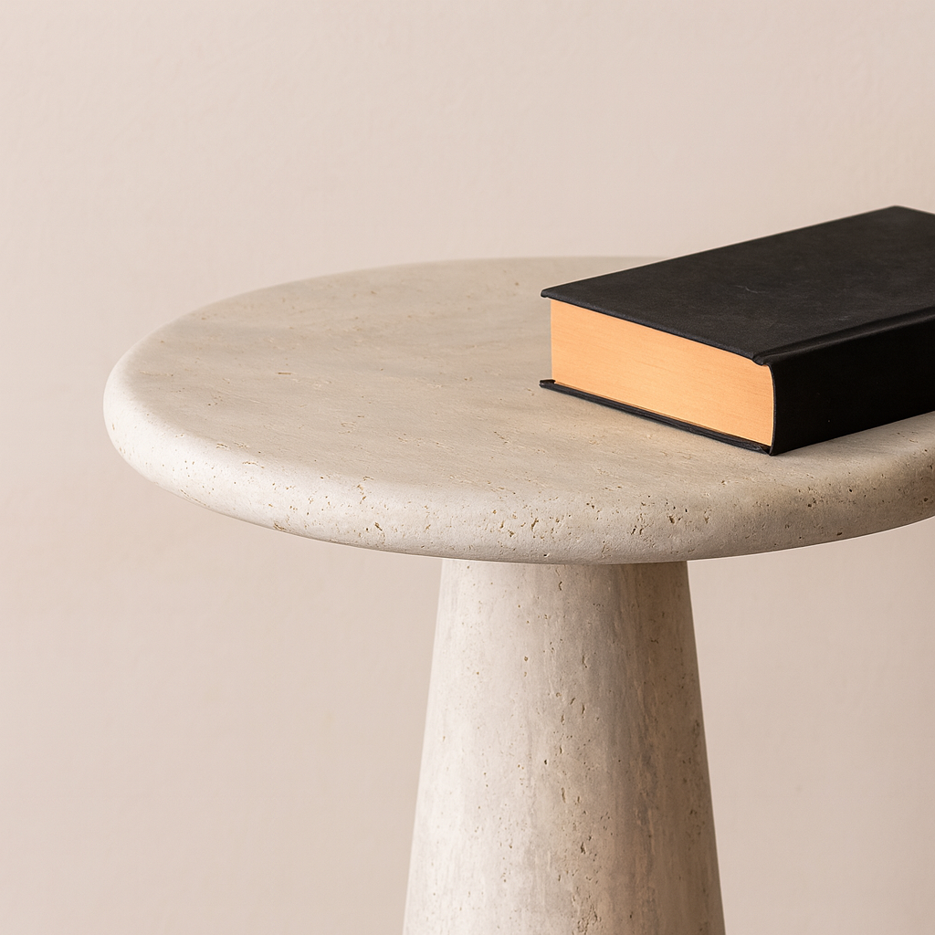 Solara - Table d’appoint en travertin