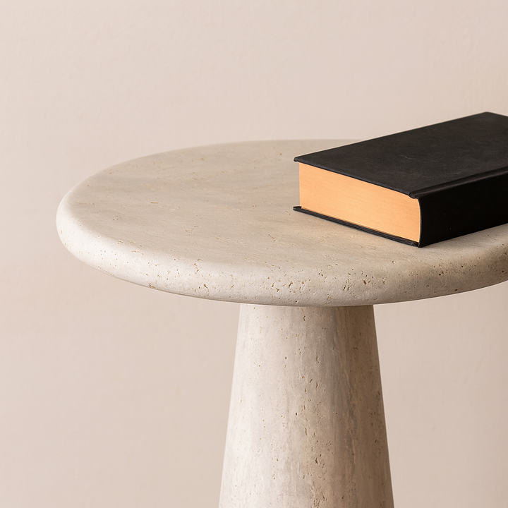 Solara - Table d’appoint en travertin
