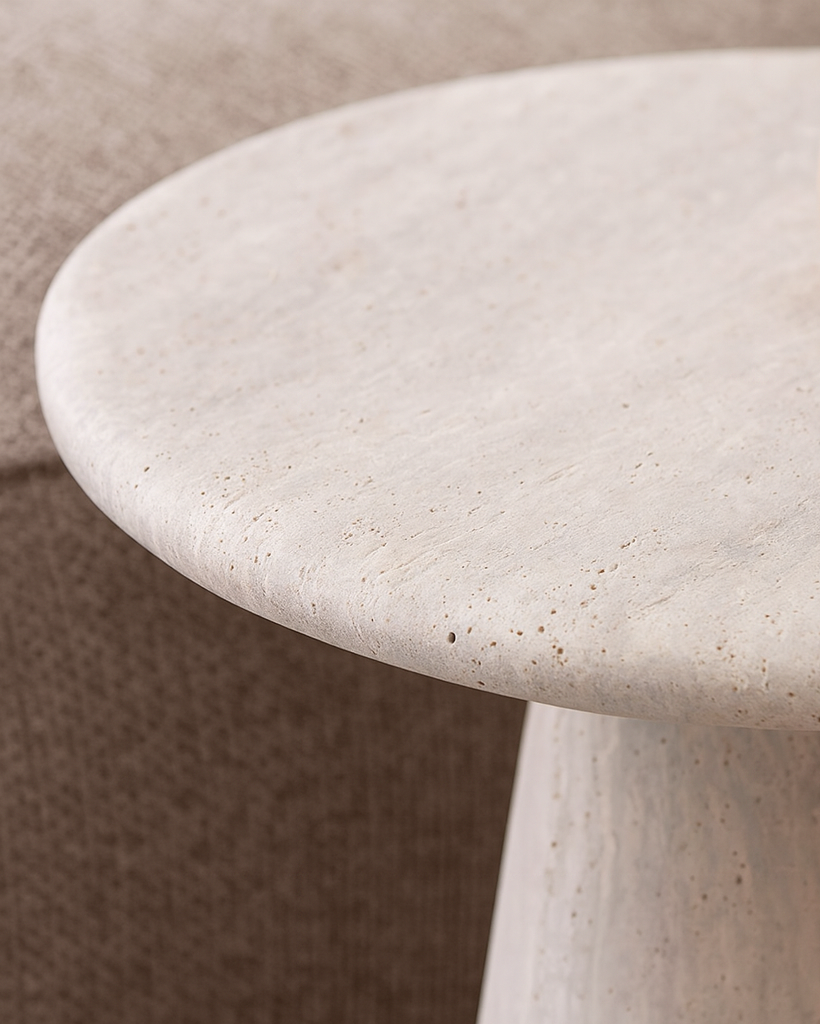 Solara - Table d’appoint en travertin