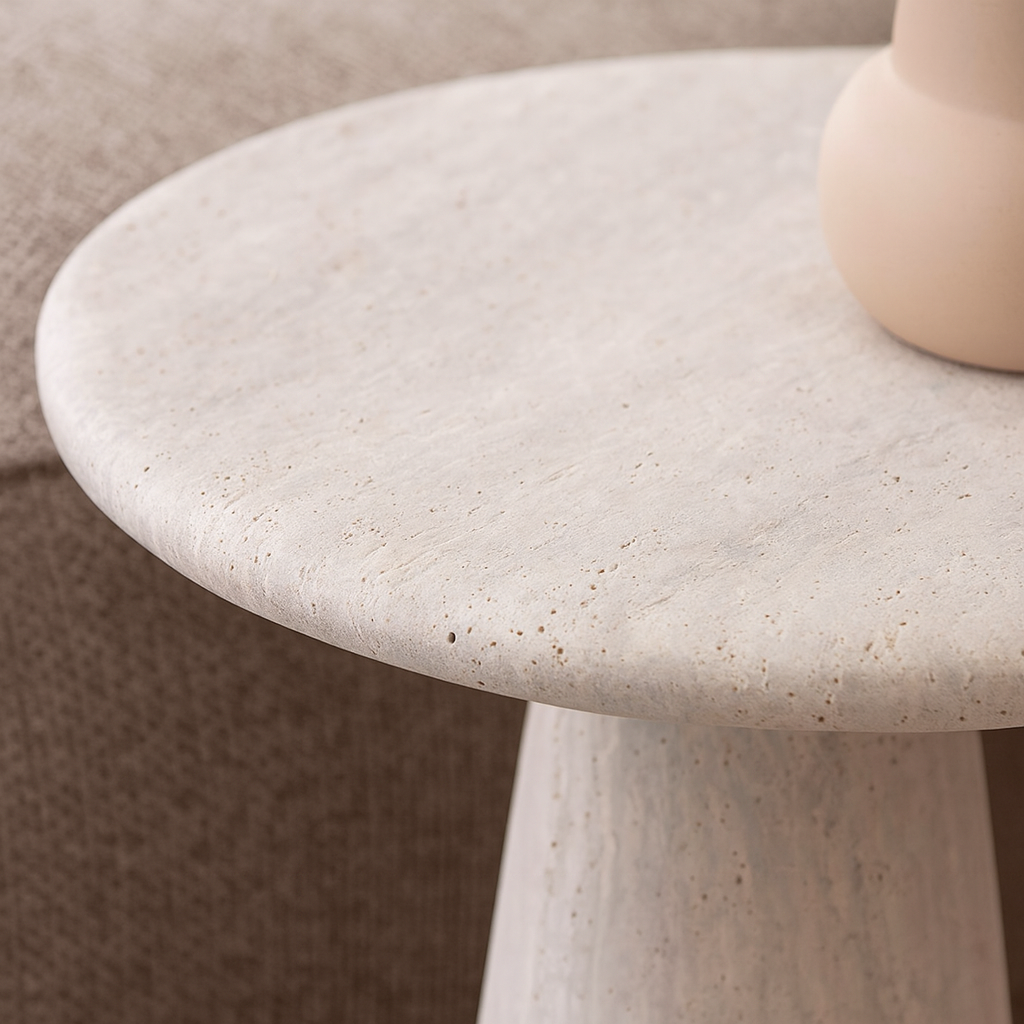 Solara - Table d’appoint en travertin
