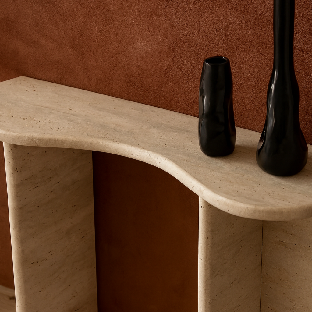Farah - Console en travertin