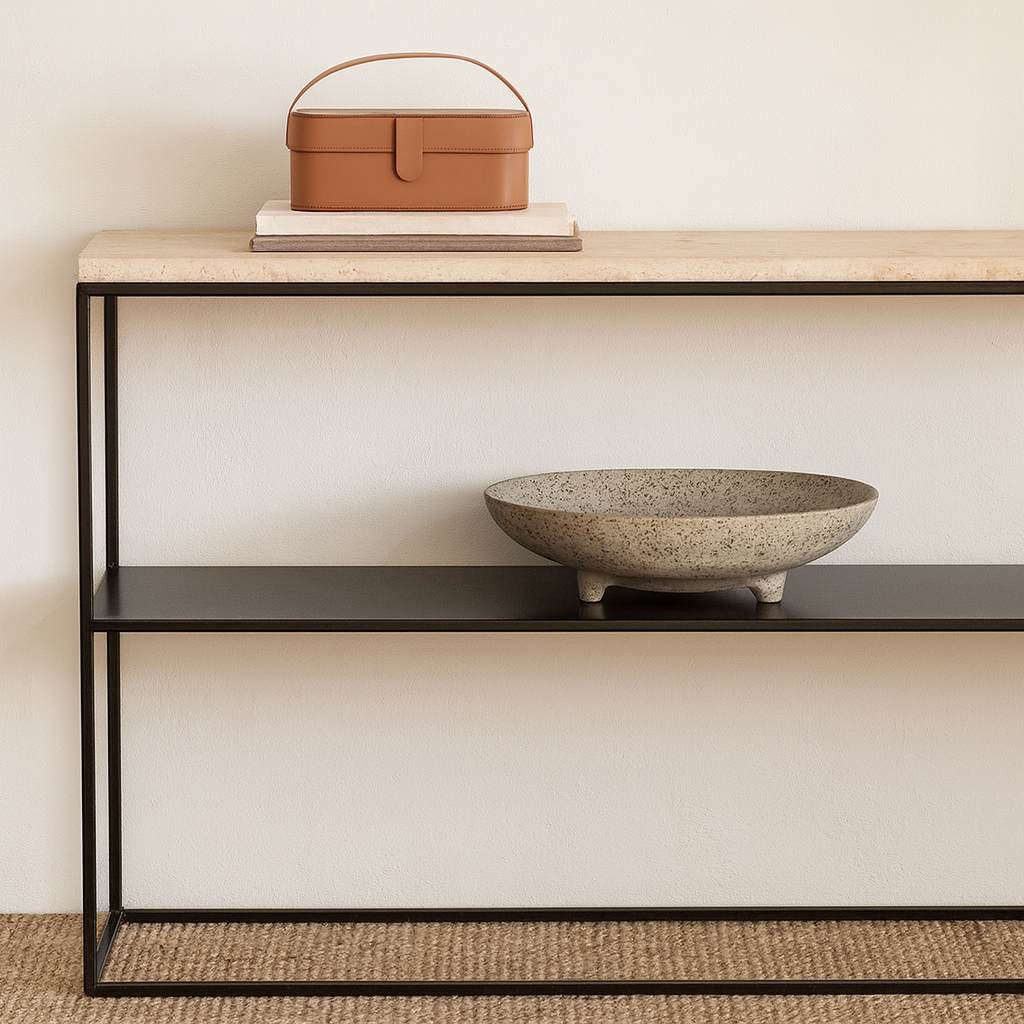 Fidélia - Console en travertin