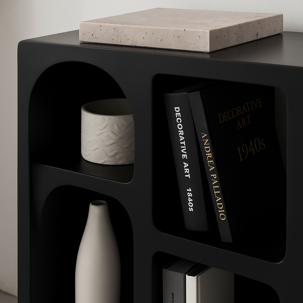 Safiya - Console en bois et béton ciré