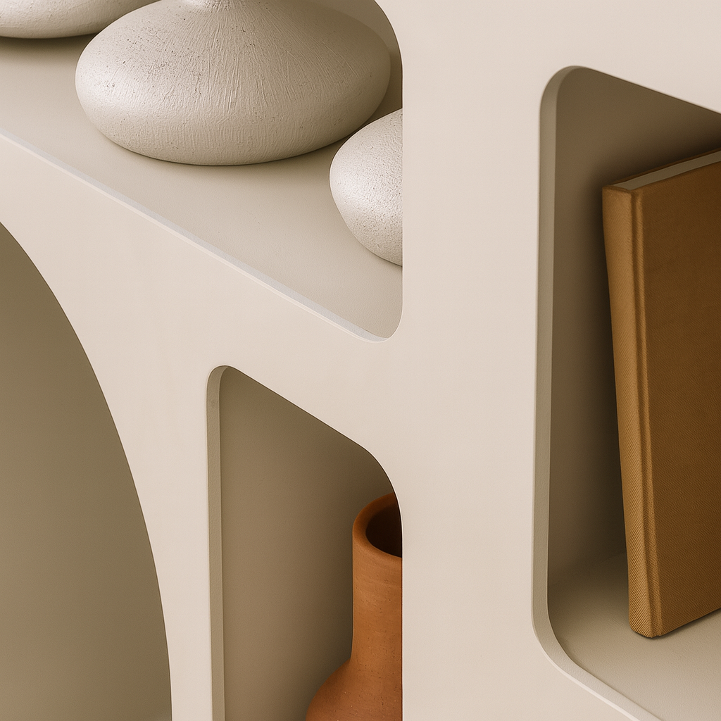 Carmela - Console en bois et béton ciré