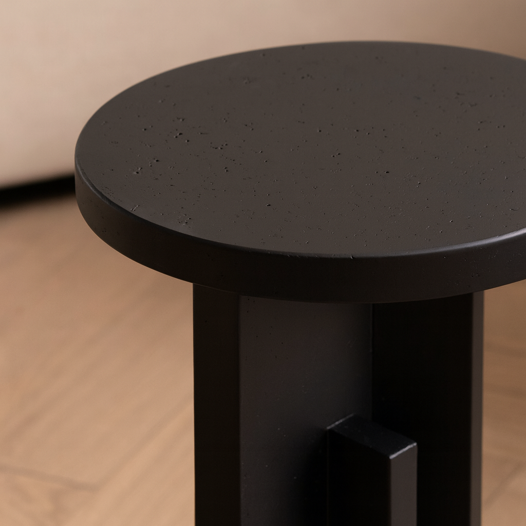 Celeste - Table d'appoint en travertin