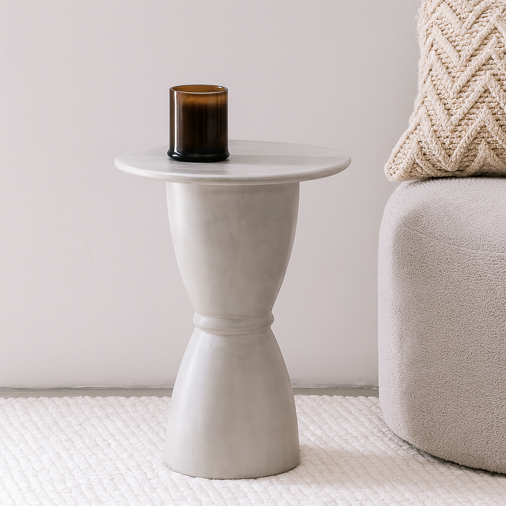 Neoma - Table d'appoint céramique beige