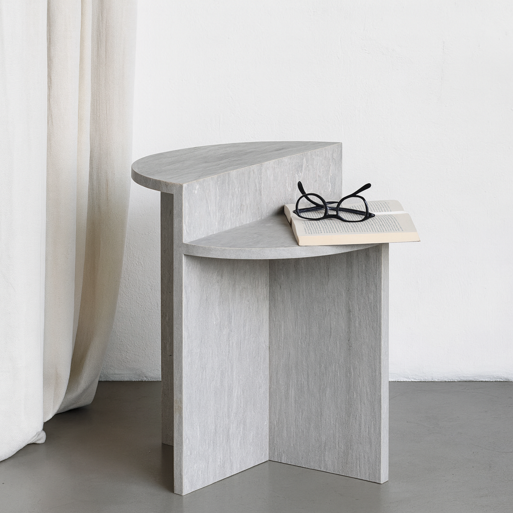 Zaho - Table d'appoint en travertin