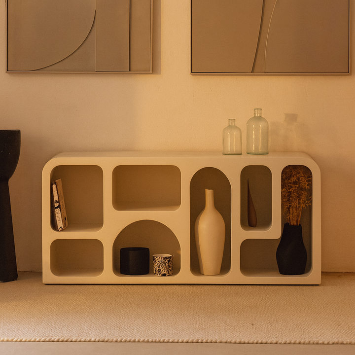 Mencia - Console en bois et béton ciré