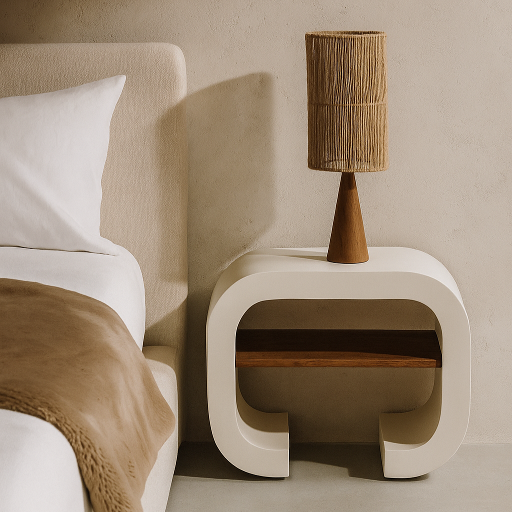 Savane - Table de chevet en béton ciré