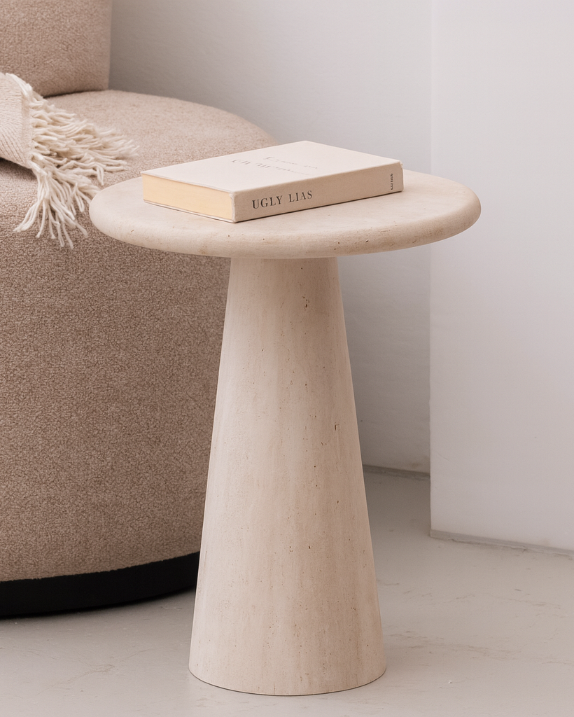 Solara - Table d’appoint en travertin
