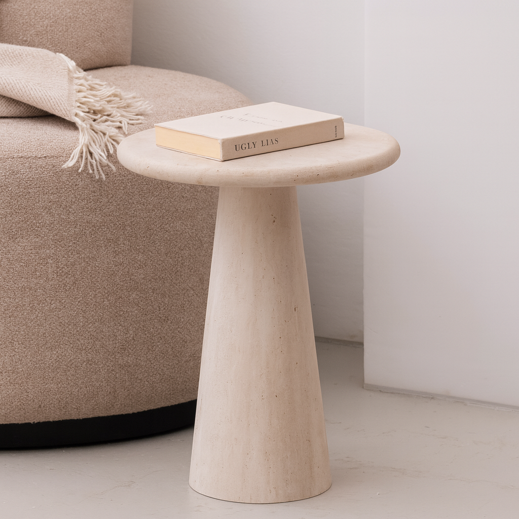 Solara - Table d’appoint en travertin