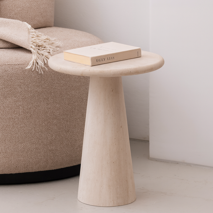 Solara - Table d’appoint en travertin