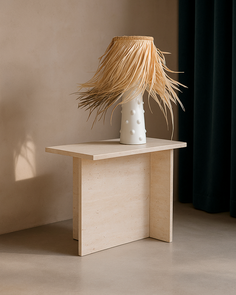 Zoe - Table d'appoint en travertin