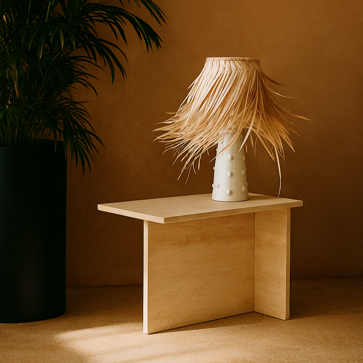Zoe - Table d'appoint en travertin