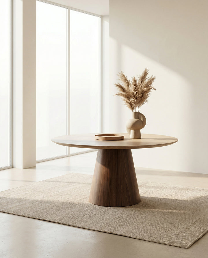 Rahma - Table en travertin et bois