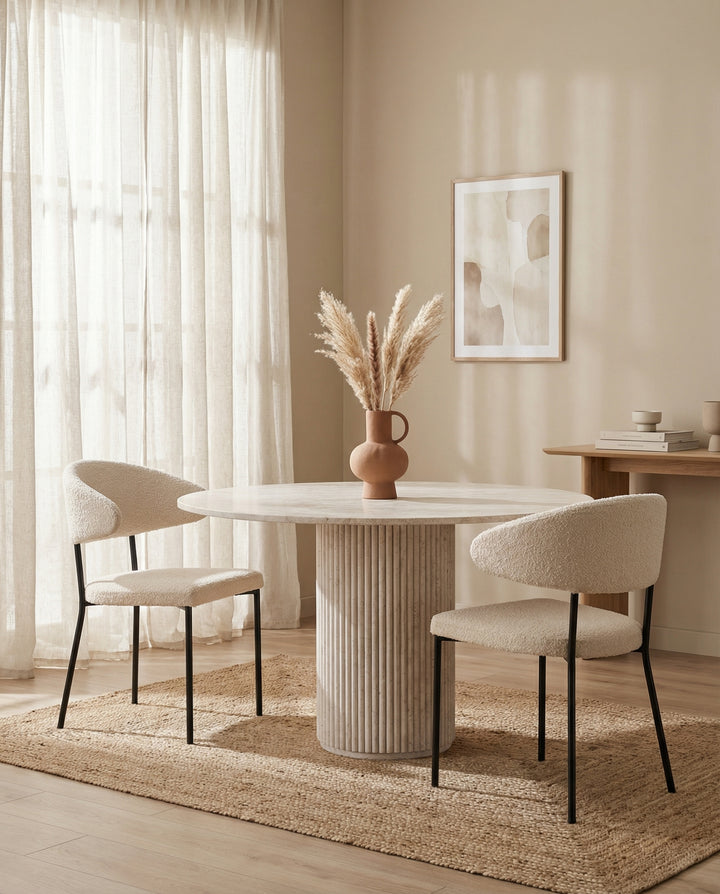 Aya - Table en travertin ronde