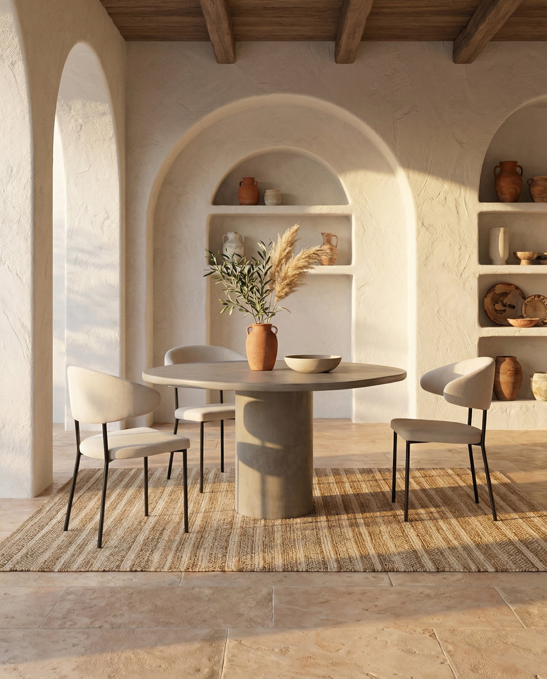 Tamra - Table bois et béton