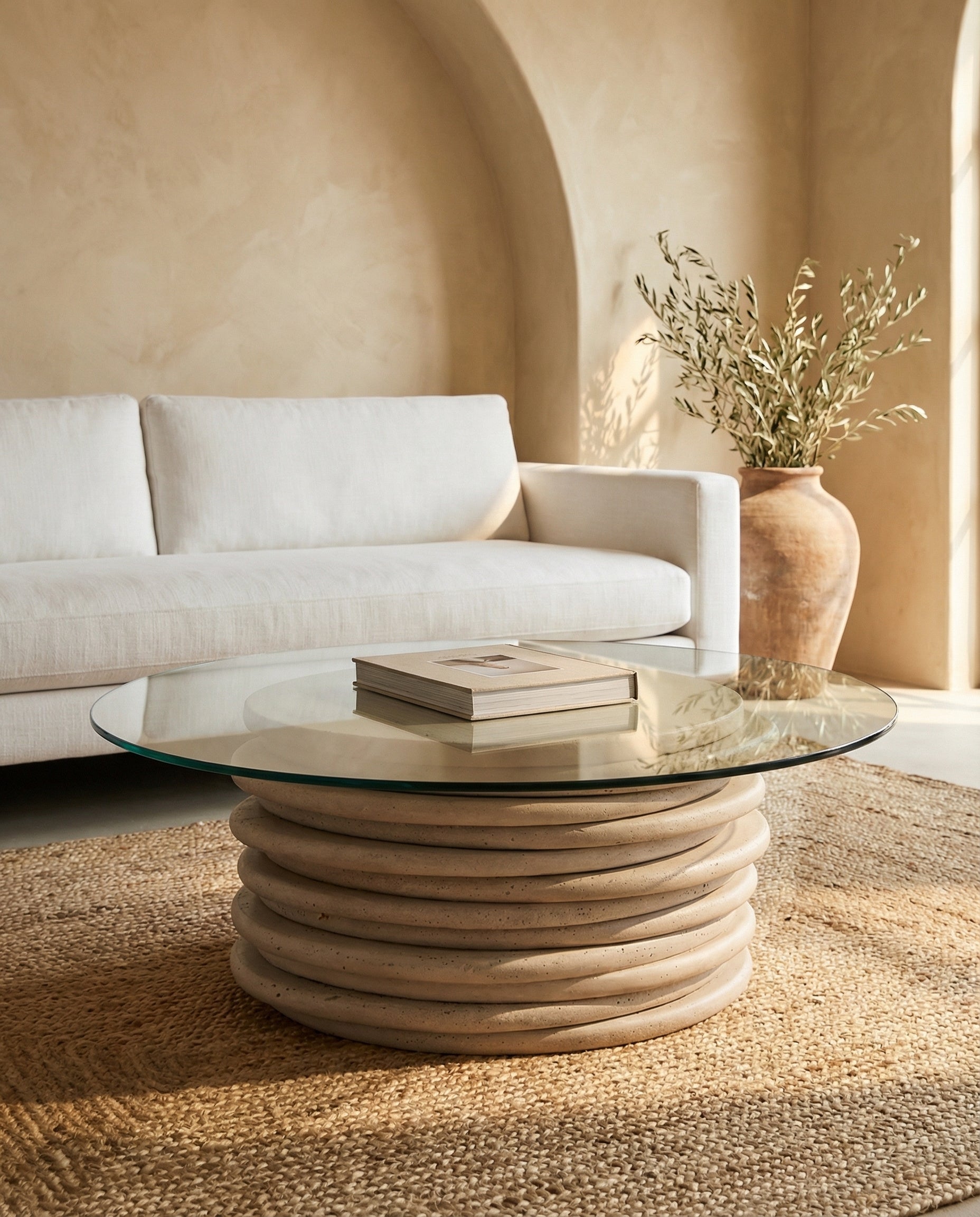 Feza - Table basse en travertin