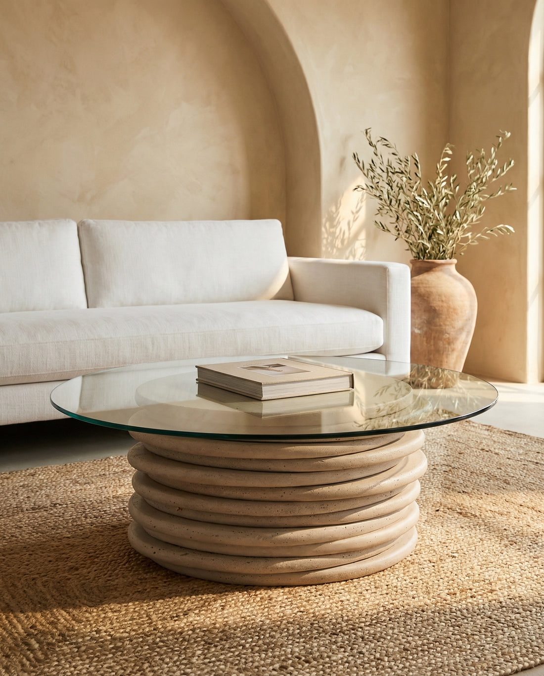 Feza - Table basse en travertin