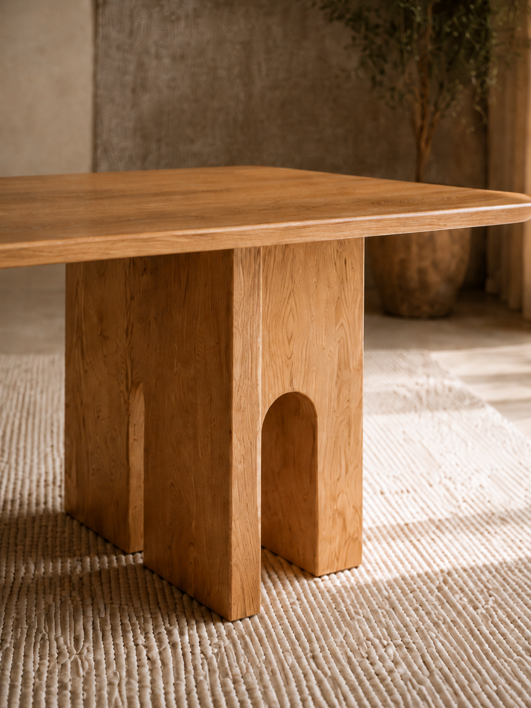 Selma - Table à manger en chêne naturel
