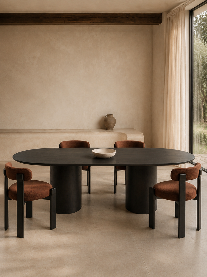Zaïra - Table à manger en chêne noir