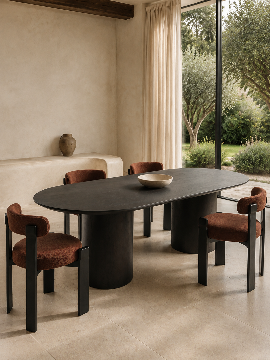 Zaïra - Table à manger en chêne noir