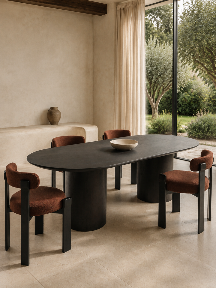 Zaïra - Table à manger en chêne noir