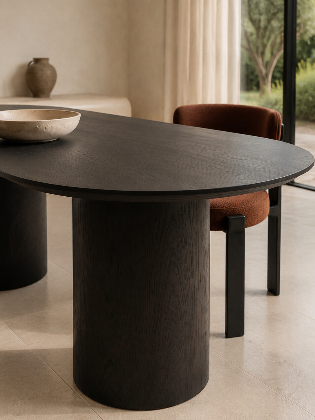 Zaïra - Table à manger en chêne noir